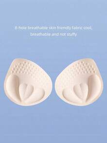 1pair Thickened 4cm Underwear Cup, Small Breast Padding, Removable And Washable Push-Up Breast Pad Inserts To Increase Padding, Underwear And Bra Accessories - 杏 - 查看 2