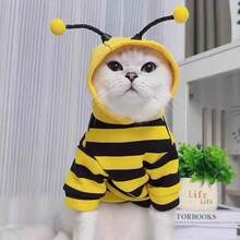 Trang phục thú cưng sọc ong Minecraft, áo hoodie vàng đen cho chó, trang phục cosplay dễ thương cho chó nhỏ đến trung bình. - Nhiều màu - Xem 4