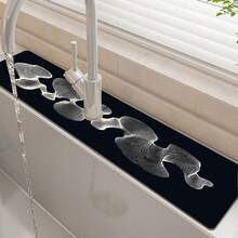 1pc, Sink Faucet Suction Pad, Drainage Pad, Kitchen, Bathroom Sink, Countertop, Drainage Pad, Diatomite Washbasin, And Cuttable Quick-Drying Pad. - Multicolor - View 5