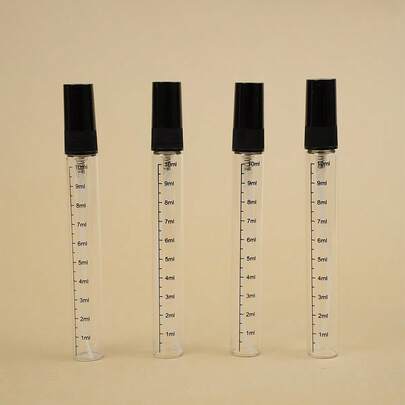 4pcs 5ml/10ml Glass Spray Bottles, Empty Travel Perfume Atomizer, Cosmetic Containers, Sample Test Bottles