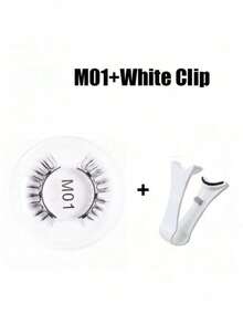 1/2 Pairs Magnetic False Eyelashes Set, Comes With Professional Tweezers, Reusable, No Glue Needed, Creates Natural, Fluffy & Voluminous Lash Effect, Lightweight & Comfortable, Ideal For Makeup Travel, Parties, Festivals, Dance Performances, Sparkling Lashes, Magnetic Lashes - Multicolor - View 9