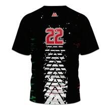 22 Mexiko Flagge Farbblock Herren Große Größen Kurzarm T-Shirt, Straßen Farbverlauf Muster Loose Fit Herren Große Größen Top, Lässiges Herren Große Größen T-Shirt im Hip-Hop Stil - Verschiedenfarbig - Übersicht 4