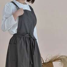 【今季の新作】画用 エプロン レディース 大人 美術 絵画 油絵 作業服 スモッグ 長袖 通気性 汚れ防止 おしゃれ ギフト - グレー - チェックする 1