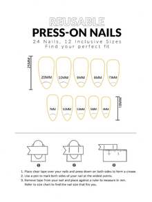 Romantic Choice! 30 Pcs Almond Shape Medium Long Simple Nude Long Press-On Nails - Dusty Pink - View 5