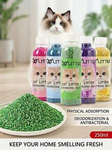 PETSIN 一瓶250毫升猫砂除臭剂，立即消除异味和尿味，99.9%除臭，宠物除臭剂，适用于猫。，宠物空气清新剂，也适用于其他小动物 - 彩色 - 查看 8