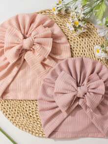 1 pieza Sombrero de niña pequeña, Sombrero con lazo, Vestido de primavera para niña pequeña, Sombrero delgado, Sombrero suave, decoración para celebración de aniversario y días festivos, Conjunto de primavera para niña pequeña, Sombrero con lazo, disponible en múltiples colores, adecuado tanto para el hogar como para salir - Multicolor - Ver 5