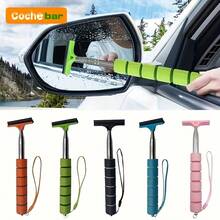 1pc Retractable Car Windshield Wiper, Adjustable Long Arm Rearview Mirror Wiper, Retractable Car Glass Scraper, Universal Car Accessories, Portable Car Lens Rain Removal Cleaner - C - View 5