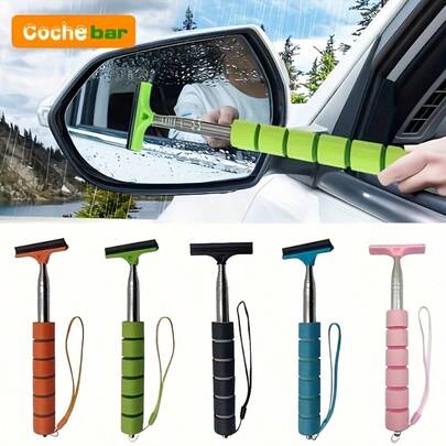 1 Cần gạt nước kính chắn gió có thể kéo dài, cần gạt nước gương chiếu hậu ô tô có cần dài có thể kéo dài, dụng cụ cạo kính ô tô có thể kéo dài, phụ tùng ô tô đa năng, dụng cụ làm sạch giọt mưa trên kính ô tô cầm tay