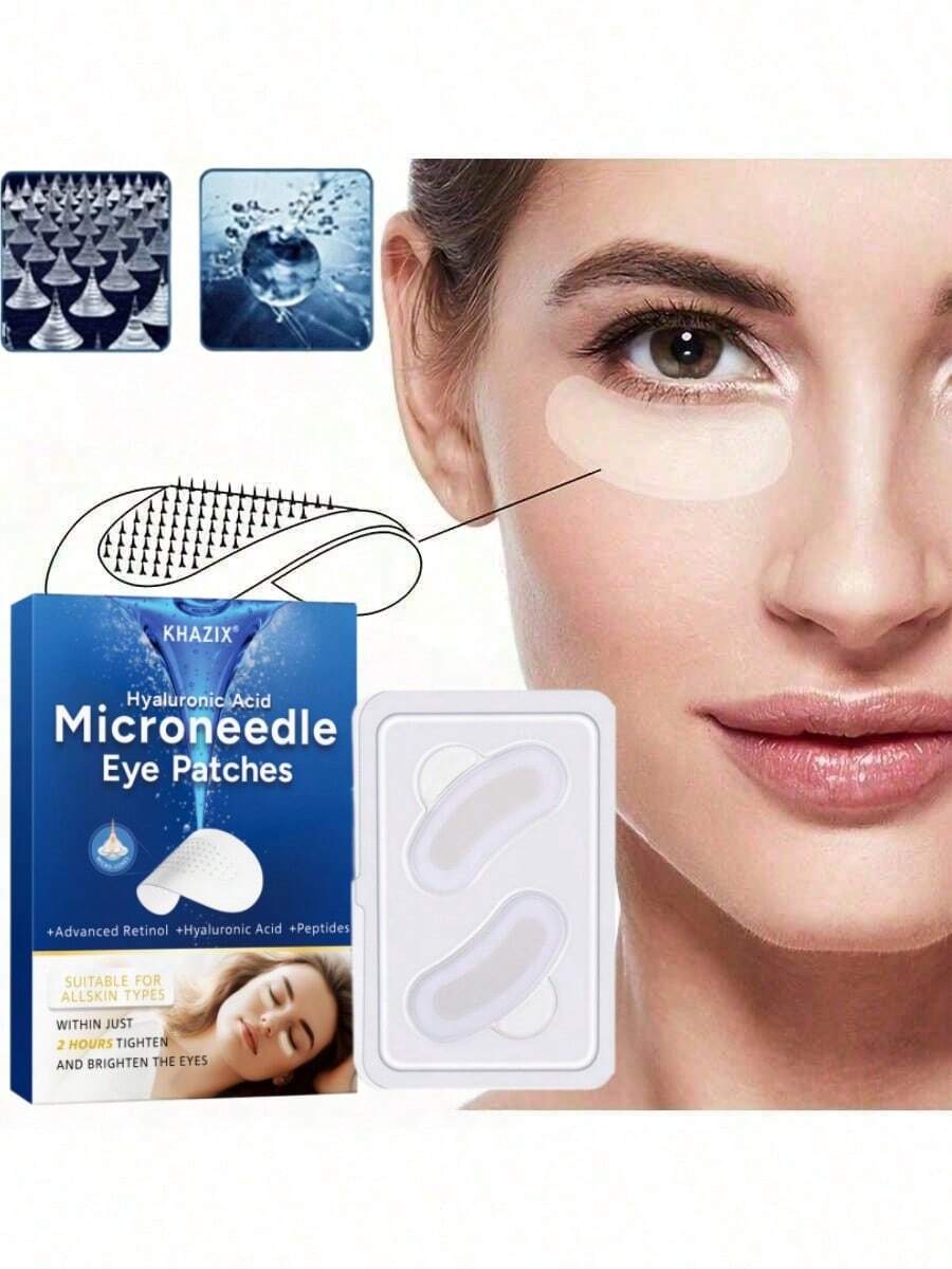 1 Pair White Comfortable Breathable Face Stickers With Self-Adhesive Backing - Multicolor - View 1