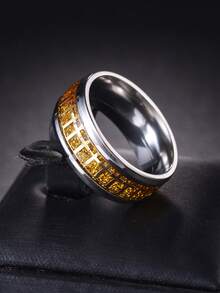 1pc Stainless Steel Silver Cross Ring For Men - Silver - View 8