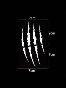 Monster Claw Line Graphic Stickers For Motorcycle Helmet, DIY Motorcycle Fuel Tank/Scooter Body Decor - Multicolor - View 7