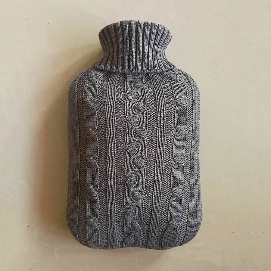 Sticla de apă caldă țesută de 2 l, potrivită pentru terapie caldă/rece, încălzitor pentru mâini și picioare, excelentă pentru crampe menstruale, ameliorarea durerilor de gât și umeri - Multicolor - Vizualizare 1
