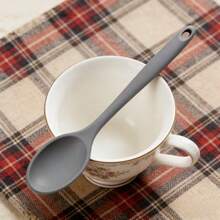 8 Inch Silicone Spoons, Heat Resistant Kitchen Utensils For Mixing, Serving, Stirring - Large Non-Stick Basting Spoons, Dishwasher - Red/Black/Gray (2/4/6 Pack) - Black - View 9