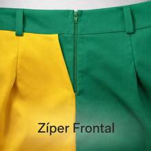 Women's Tailored High-Waisted Shorts, Brazilian Fashion, Elegant Summer Style - 寶藍色 - 查看 4