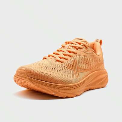  XTEP Thin-Sole Coriander Sports Running Shoes For Men, Summer Mesh Breathable Athletic Sneakers, Shock Absorbing, Low Drop, Apricot Yellow