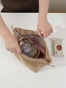 1pc Japanese Style Lunch Box Bag, Hand-Held Insulated Bento Bag, New Large Capacity Waterproof Office Worker Commuting With Food Picnic Bag - Multicolor - View 5