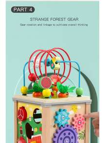 1 Set Kids Multi-Functional Hexagon Treasure Box, Children's Educational Puzzle Toy With Beads, Bug Catching, Piano Keys, Shape Matching, Baby Early Learning Toy - Multicolor - View 10