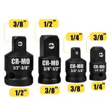 Impact Socket Adapter Reducer Set 4pcs/Set 1/2 3/8 1/4 Inch Uses Impact Driver Wrenches And Drills In Construction And Automotive Work WFQH - China Mainland - View 3