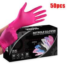 30/50/100只装一次性丁腈手套，适用于汽车清洁、家居清洁、擦拭桌子、美容沙发、纹身、厨房清洁，无粉，不含乳胶 - 50pcs - 查看 19