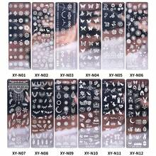 Dụng cụ in móng tay, hình bông tuyết, bướm và hoa, khuôn mẫu in móng nghệ thuật bằng thép. - Nhiều màu - Xem 14