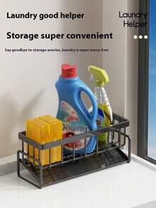 Multi-Function Dishcloth Rack, Countertop Storage Organizer, Kitchen Sponge Holder, Detergent Rack - Multicolor - View 4