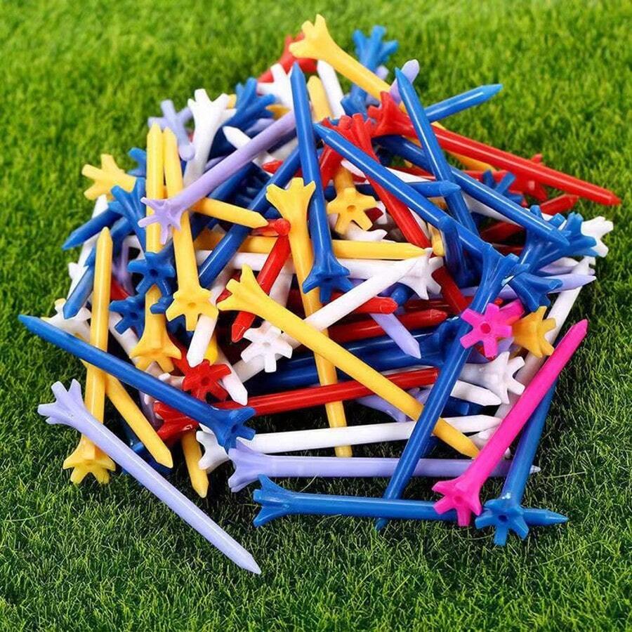 50 chiếc/hộp Tee golf bằng nhựa bền, phụ kiện golf chuyên nghiệp có thể tái sử dụng & quà tặng, bóng golf ma sát thấp & lực cản cao dành cho người chơi golf. - tee golf - Xem 1