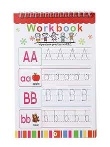 Sổ luyện viết chữ và số có thể tái sử dụng, sách tập viết ABC 123, bộ sổ luyện viết ma thuật có thể tái sử dụng, phù hợp cho học sinh, quà tặng tựu trường, quà Giáng sinh, phần thưởng học tập, quà tặng ngày lễ hoặc sinh nhật. - Nhiều màu - Xem 3