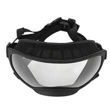 Vbestlife Gafas para Perros Anti UV Fuerte Resistencia Al Impacto Ajustable Elástico Gafas para Perros de Raza Grande Gafas de Sol para Mascotas - Marco negro transparente - Ver 7