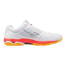 ウエーブファントム 3 Zapatilla de Balonmano para Unisex-Adulto - Blanco/Negro/Naranja - Ver 3