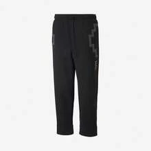 PUMA X PRONOUNCE Collaboration Geometric Print Drawstring Comfortable And Versatile Cropped Casual Sweatpants, Unisex - Black - View 5