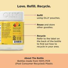 OLLY Kids Multivitamin Gummy Worms, , Vitamins And Minerals A, C, D, E, Bs And Zinc, Chewable Supplement, Sour Fruit Punch, 45 Day Supply (70 Count) - 瓶子 - 查看 5