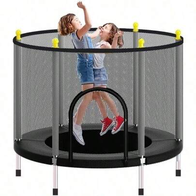 Trampolín Diámetro 150cm Ninos Iantil Juguetes S Lona De Salto Negro Cobertor De Resortes Regalos Baloncesto