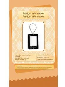 INS风格透明相框钥匙扣，高美感亚克力吊坠，对话框设计，名人照片迷你卡套。 - 相框鑰匙扣 - 查看 11