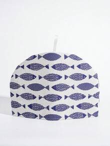 1pc Floral Fabric Insulated Tea Pot Cover, Cotton Dessert Tray Lid - Multicolor - View 15