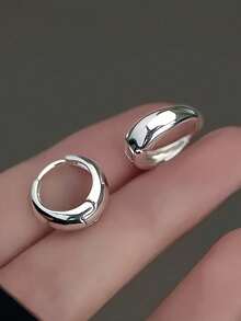 2 chiếc khuyên tai vòng kiểu Pháp thanh lịch, chất liệu thép không gỉ, ít gây dị ứng, không phai màu, thoải mái khi đeo, thiết kế cổ điển gợi cảm, phù hợp cho cả ngày thường và dự tiệc, quà tặng ngày Valentine, dành cho nữ, phụ kiện cho mọi mùa. - bông tai - Xem 7