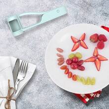 Stainless Steel Manual Fruit Slicer - Square Handheld, Suitable For Grapes, Strawberries And Cherries, Quick Slicing Without Power, Modern Kitchen Tool - Multicolor - View 6