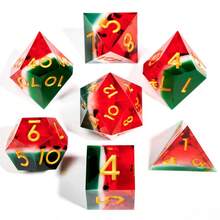 D&D Summer Watermelon Dice Set Of 7, Smooth Edges And Easy To Roll, Ideal For Tabletop Role-Playing Games, D&D And Fantasy RPGs. Excellent Choice. - Multicolor - View 8
