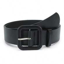 Fashionable Minimalist Men's Pin Buckle Leather Belt, High-End Business Style Versatile Waist Belt - Black - View 1