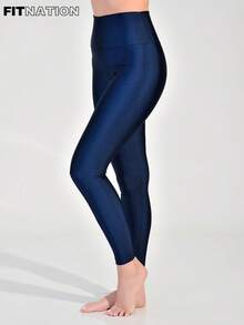 Women Sports Leggings - Navy Blue - View 1