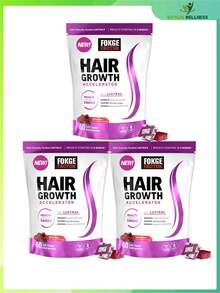 Healthy Hair, Skin & Nail Gummies –  Biotin, Vitamin C & E | Mixed Berry Flavor | 60 Vegan Gummies | Beauty & Wellness Supplement - 3 - 查看 11