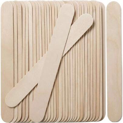 100 Pcs Craft Sticks Ice Cream Sticks,  6" X 3/4" Sticks Natural Wood Popsicle Craft Sticks Treat Sticks Ice Pop Sticks For DIY Crafts,44136382