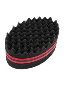 2 Oval Shaped Small Hole Hair Brush Sponge Brush Locking Twist African Curly Hair Care Tool, Black Metal African Style Hair Comb - Unisex Fist Style Pick Dye Comb - Oval-shaped Sponge Curling Iron - View 13