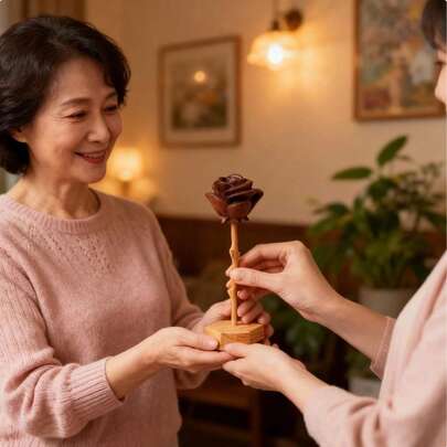 Hoa hồng gỗ trang trí bàn, vật trang trí bằng gỗ hoa hồng thanh lịch, món quà hoa lãng mạn cho Ngày của Mẹ, Ngày của Cha, sinh nhật, lễ đính hôn và kỷ niệm ngày cưới, vật trang trí trung tâm bàn ăn, vật trang trí kệ sách phòng ngủ, đồ dùng văn phòng, món quà lý tưởng cho mẹ, vợ, bà.