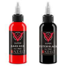 1盎司纹身墨水 - 黑红纹身墨水 - 经典黑红组合墨水套装 - 适用于专业纹身师和纹身艺术家 - 彩色 - 查看 10