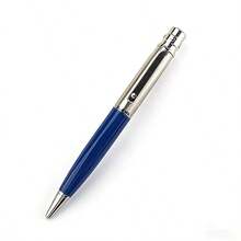 Premium Metal Black & Silver Business Office Ballpoint Pen, Gift Stationery For Men & Women - 3010 Silver and Blue - View 19