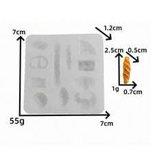Khuôn silicon dùng để tự làm bánh mì, bánh quy, đất sét, đồ thủ công bằng nhựa. - Trắng - Xem 4