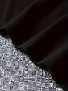 男士“再来一次”印花圆领短袖T恤，健身T恤，舒适透气，适合日常穿着和户外运动，夏季款 - 黑色 - 查看 8