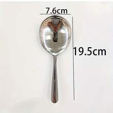 1pc Durable Commercial & Household Kitchen Ladle, With Heat-Resistant Short Handle, Perforated For Easy Cleaning, Suitable For Restaurants And Home Use, Stainless Steel 410 Material, Ergonomic Handle, Sturdy And Durable, Professional Chef, Stainless Steel Spoon, Catering Supplies, Restaurant Equipment - Multicolor - View 9