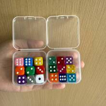 Bộ xúc xắc nhiều màu sắc - Hộp đựng trong suốt nhiều màu, hoàn hảo cho các trò chơi toán học, người đam mê game và các hoạt động giáo dục - Dễ mang theo, dễ sắp xếp. - 1 bộ / 9 cái - Xem 9