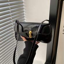 Women's Retro Faux Oiled Leather Shoulder Crossbody Bag, Fashion Versatile Suitable For Dates, Outings, Gatherings - Multicolor - View 13